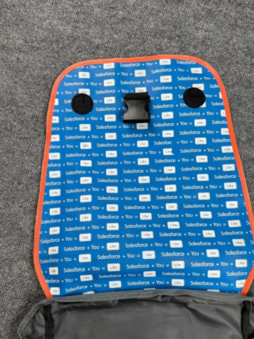 Salesforce Unisex Gray Orange Messenger Laptop Bag Tech Promo Flaw